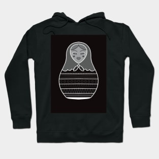 Black & White Russian Doll Hoodie